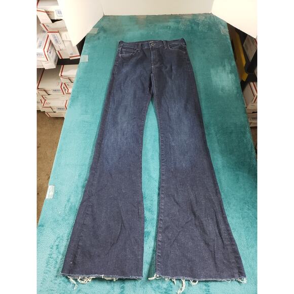 Lucky Brand Jeans Size 2 Womens Blue Stretch Mid Rise Olivia Flared Wide Leg - Picture 2 of 13